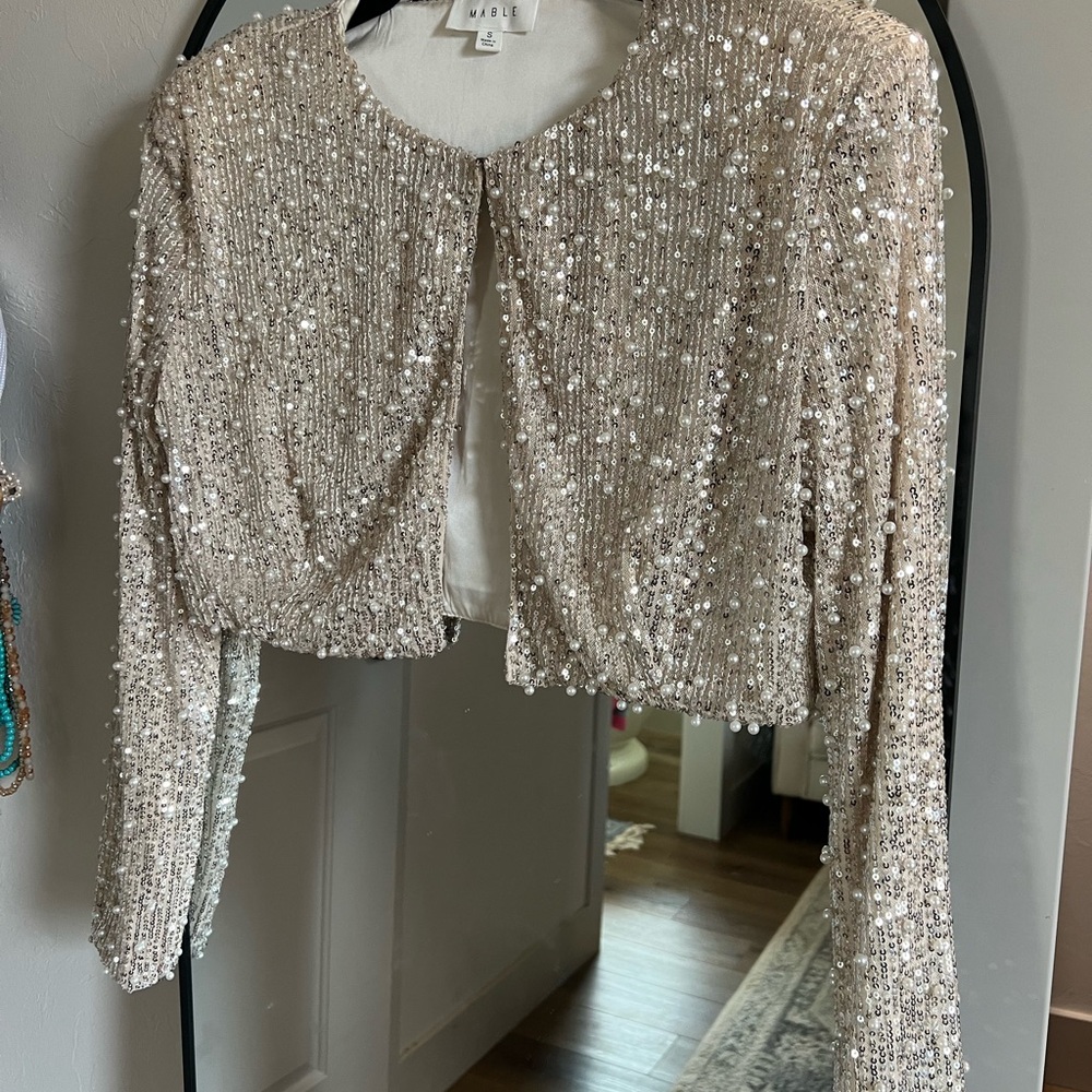 Mable Pearl and Sequin Embellished Jacket